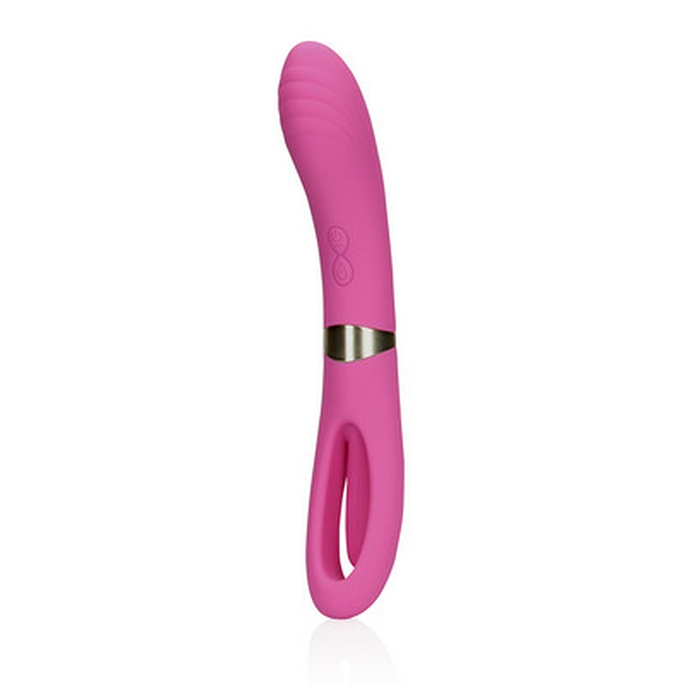 VIBRADOR DOUBLE-SIDED FLAPPING AND G-SPOT EXUBERANT PINK LOVELINE 1