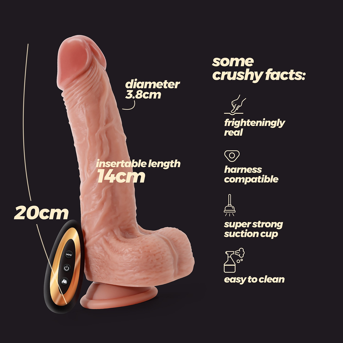 VIBRADOR DE SILICONE LÍQUIDO INVIKTUS VIBE 7,5 CRUSHIOUS PELE 9