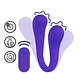 VIBRADOR FLEXÍVEL COM COMANDO DUAL-ENDED BENDABLE ROXO LOVELINE  - Thumbnail 1