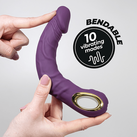 VIBRADOR FLEXÍVEL MAGNUS BEND ROXO CRUSHIOUS