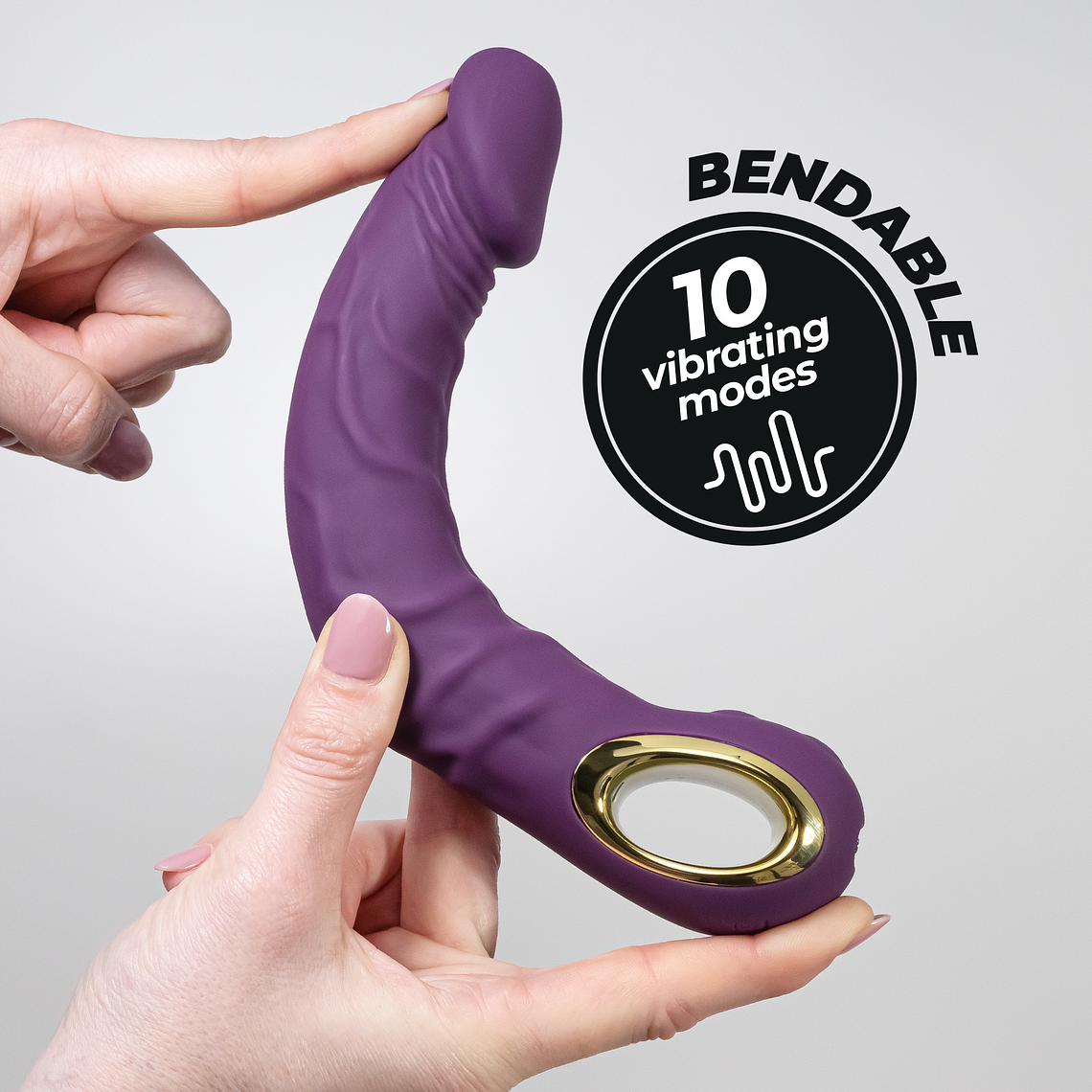 VIBRADOR FLEXÍVEL MAGNUS BEND ROXO CRUSHIOUS 1