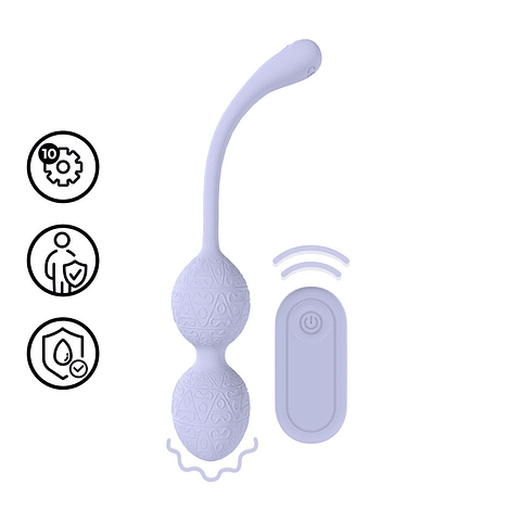 BOLAS VAGINAIS BEAD KEGEL COM VIBRAÇÃO E COMANDO LAVENDER LOVELINE 