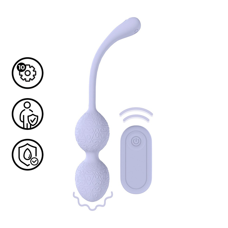 BOLAS VAGINAIS BEAD KEGEL COM VIBRAÇÃO E COMANDO LAVENDER LOVELINE  1