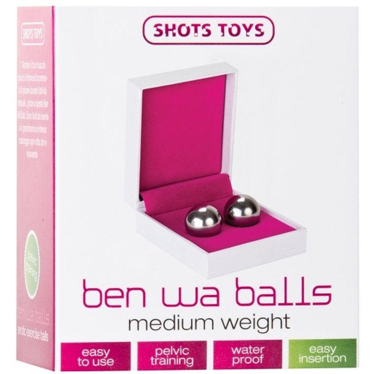BOLAS VAGINAIS BEN WA BALLS MEDIUM WEIGHT PRATEADAS  2