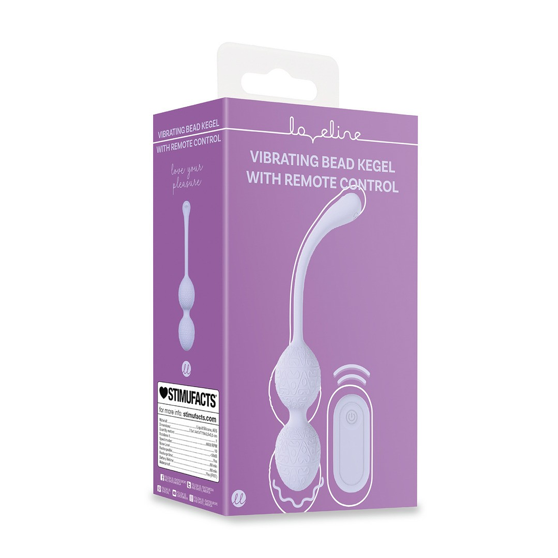 BOLAS VAGINAIS BEAD KEGEL COM VIBRAÇÃO E COMANDO LAVENDER LOVELINE  2
