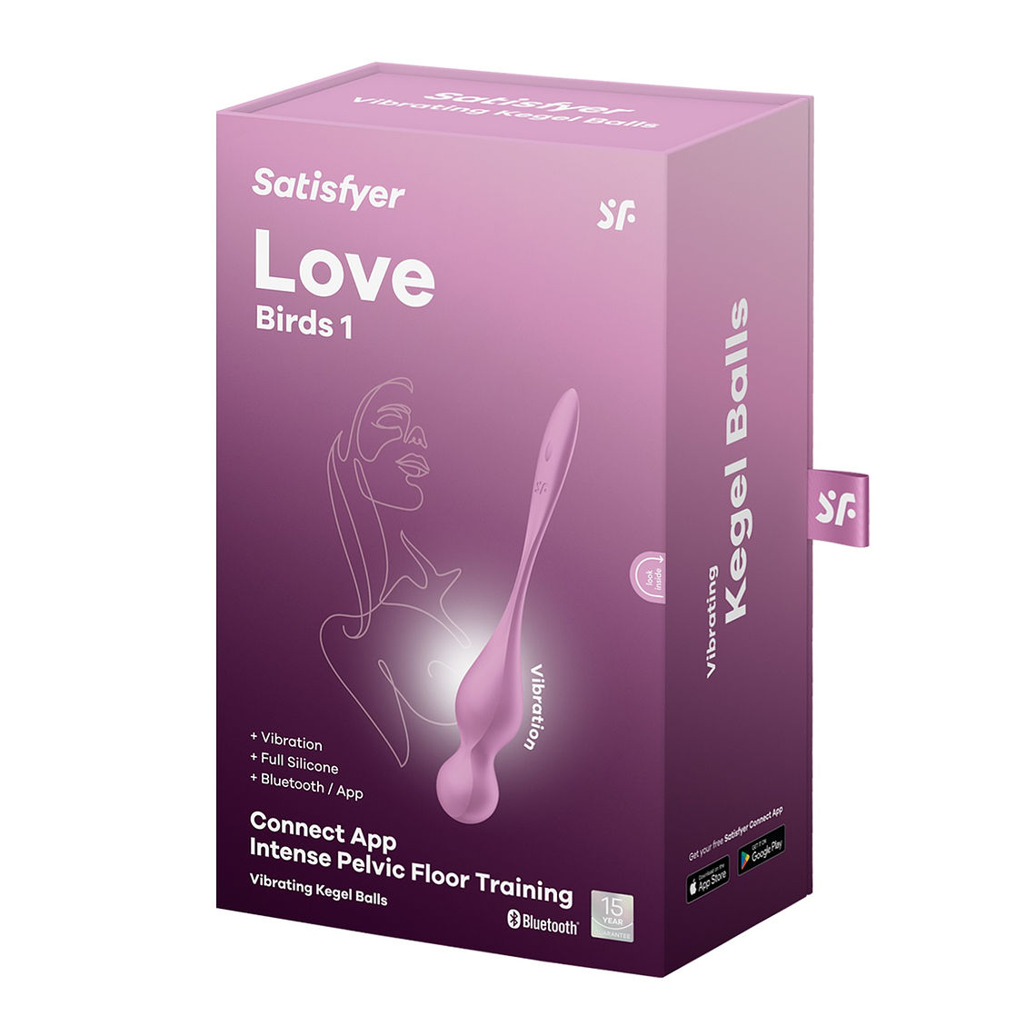 BOLAS VAGINAIS COM VIBRAÇÃO LOVE BIRDS 1 ROSA SATISFYER 2
