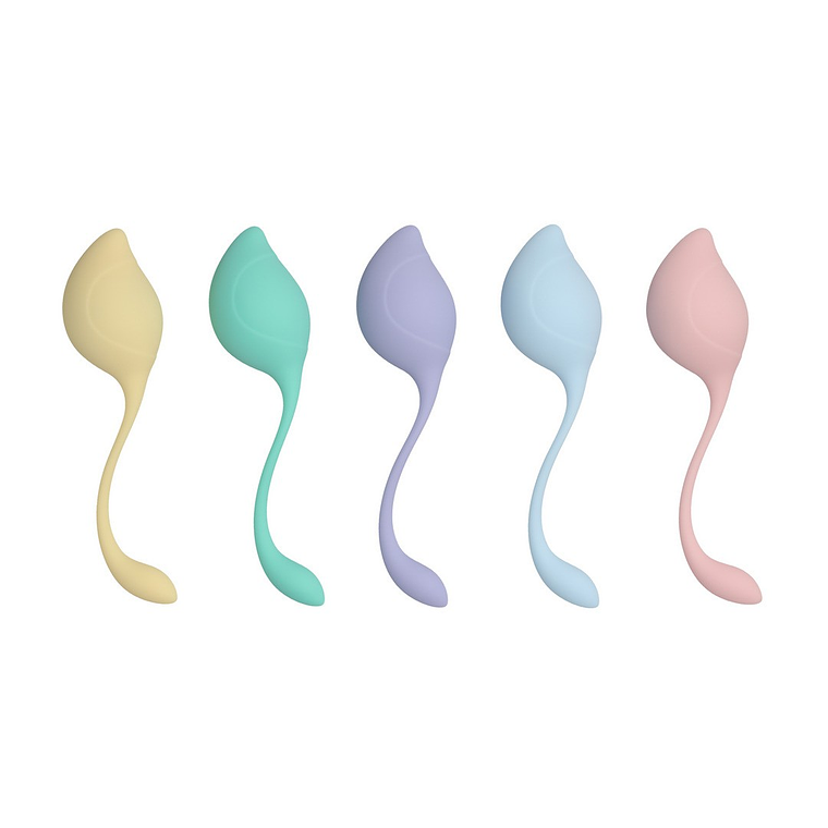CONJUNTO DE 5 BOLAS VAGINAIS PELVIC STEM KEGEL KIT MULTICOLOR LOVELINE  4