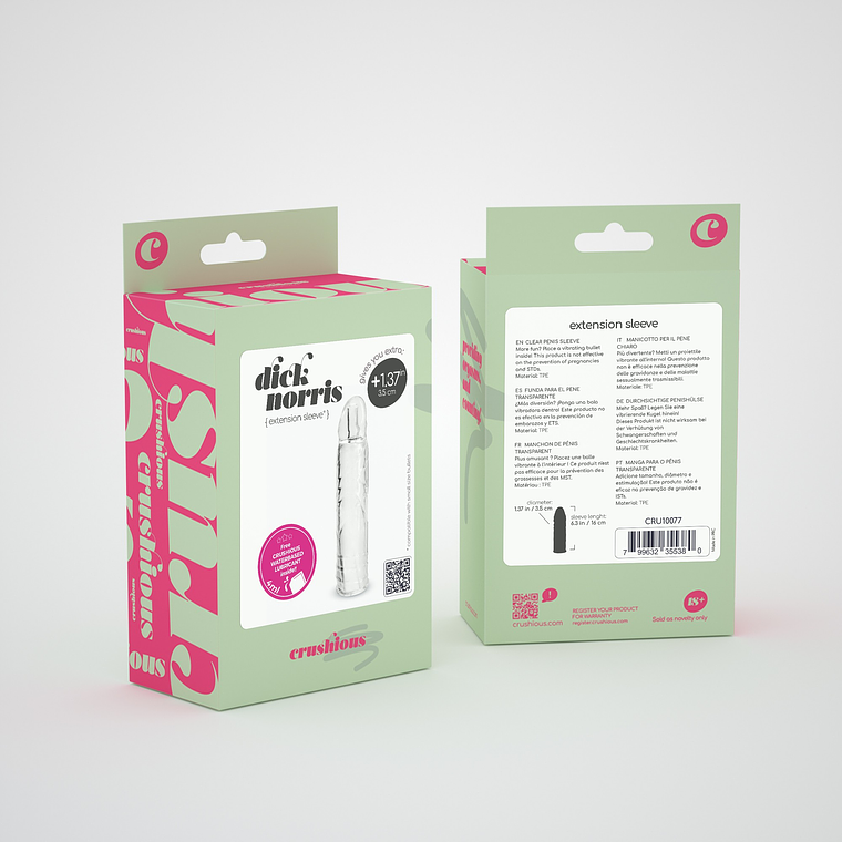 MANGA PARA O PÉNIS COM EXTENSÃO DICK NORRIS CRUSHIOUS 8