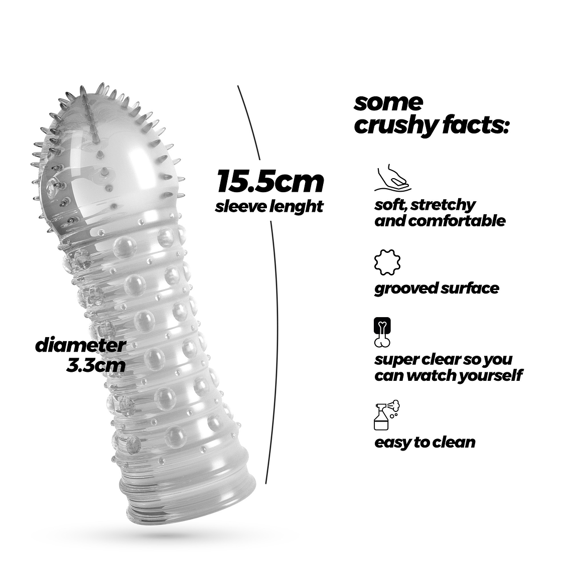 MANGA PARA O PÉNIS DOTTED CRUSHIOUS 10