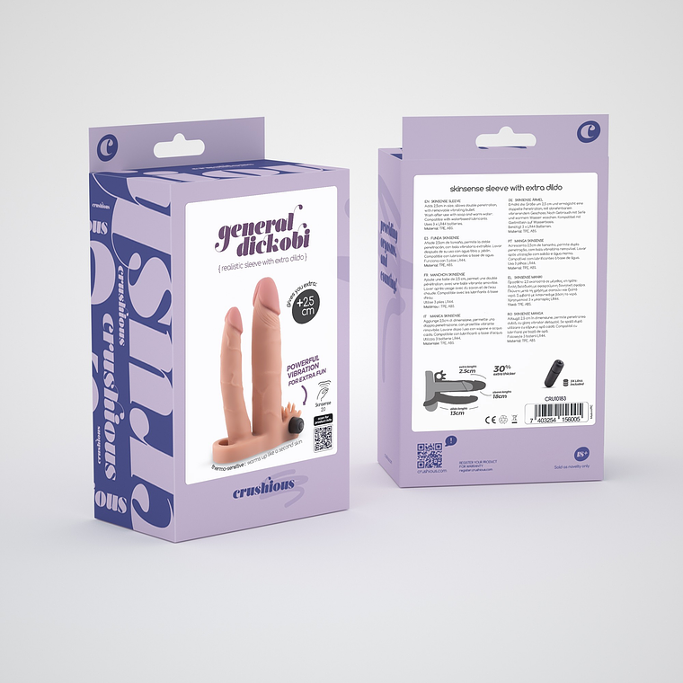 MANGA REALISTA PARA PÉNIS COM DILDO EXTRA GENERAL DICKOBI CRUSHIOUS 9