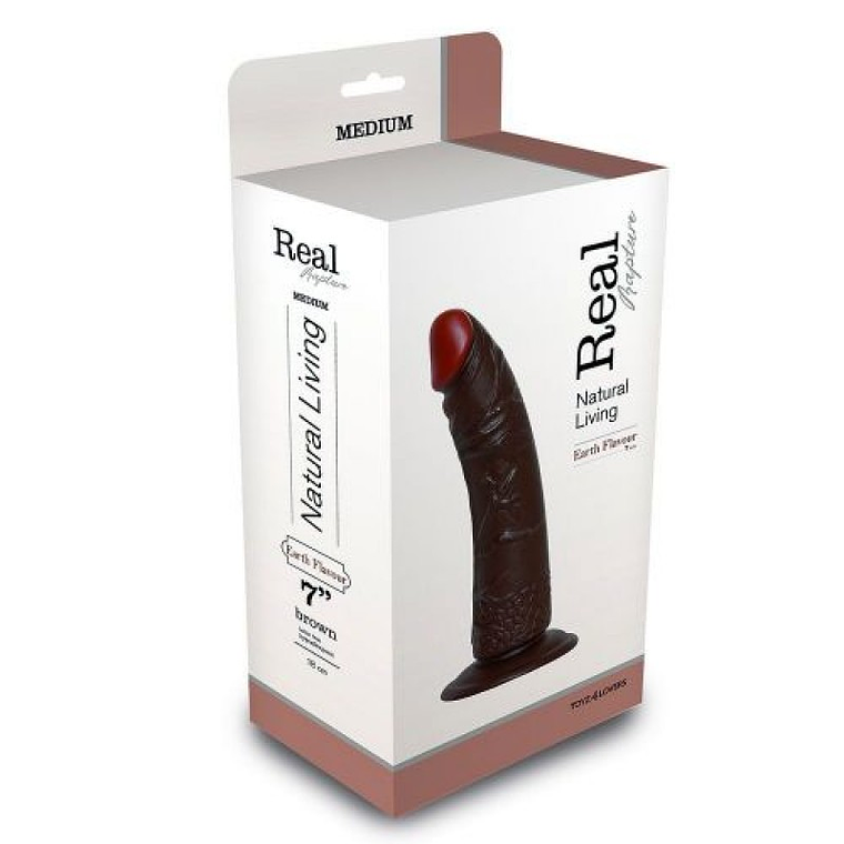 DILDO REALÍSTICO REAL RAPTURE EARTH FLAVOUR 7'' NEGRO 3