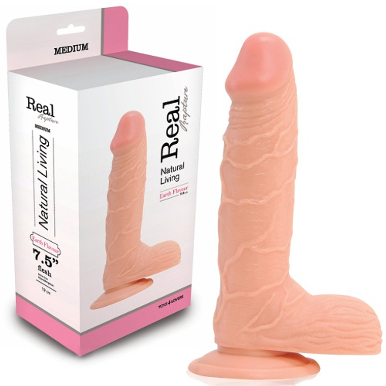 DILDO REALÍSTICO REAL RAPTURE EARTH FLAVOUR 7.5'' BRANCO 2