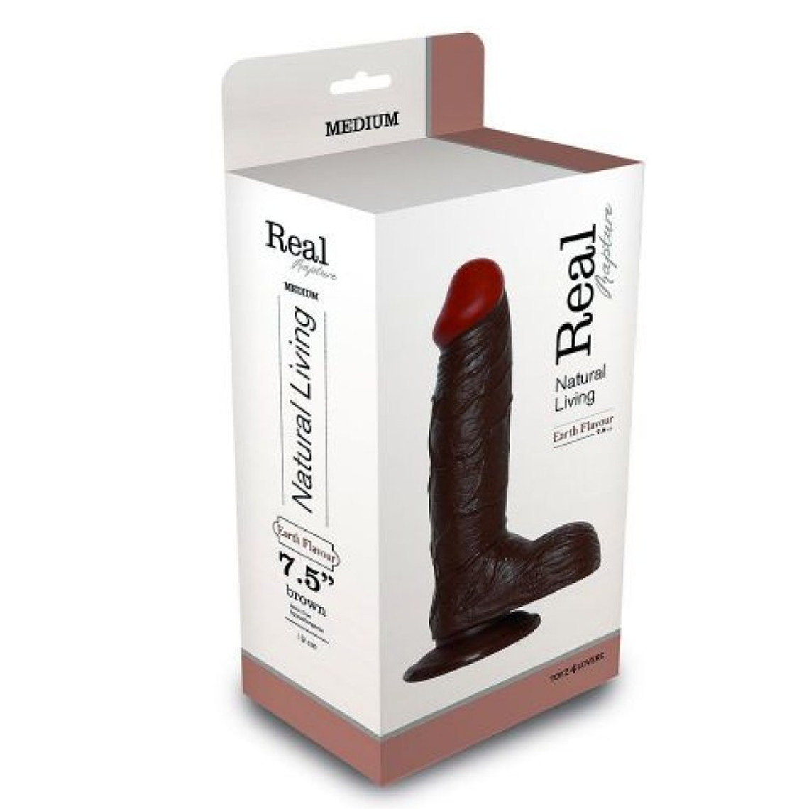 DILDO REALÍSTICO REAL RAPTURE EARTH FLAVOUR 7.5'' NEGRO 3