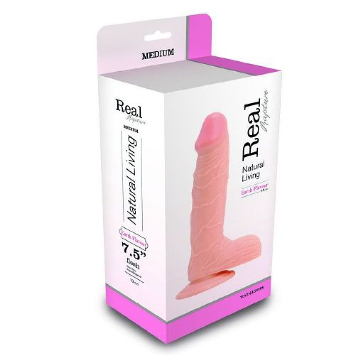 DILDO REALÍSTICO REAL RAPTURE EARTH FLAVOUR 7.5'' BRANCO 3