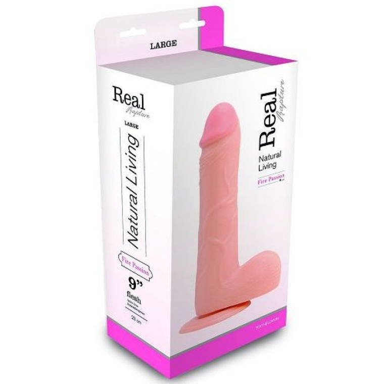 DILDO REALÍSTICO REAL RAPTURE FIRE PASSION 9'' BRANCO 3