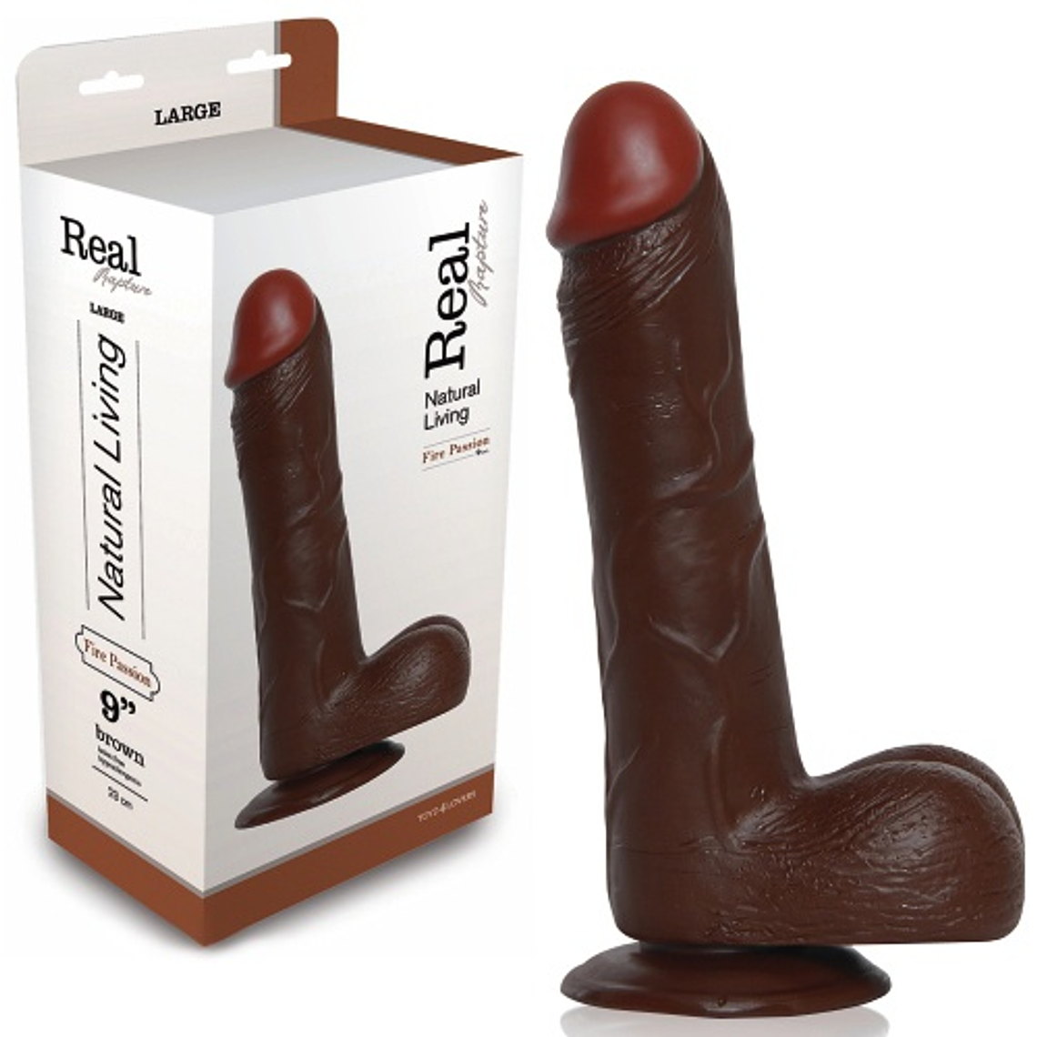 DILDO REALÍSTICO REAL RAPTURE FIRE PASSION 9'' NEGRO 2