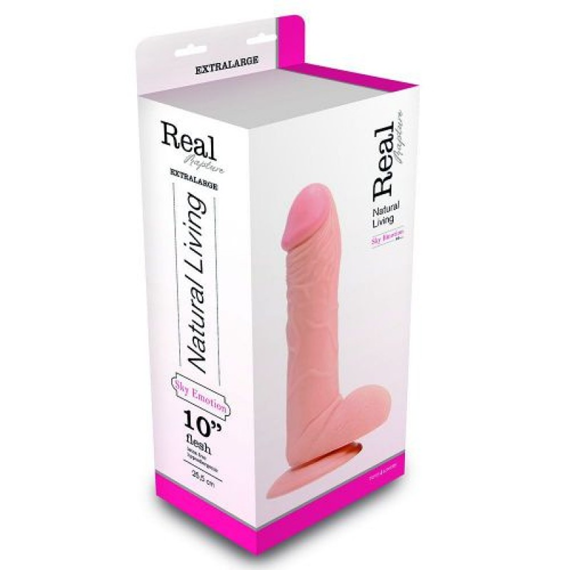 DILDO REALÍSTICO REAL RAPTURE SKY EMOTION 10'' BRANCO 3