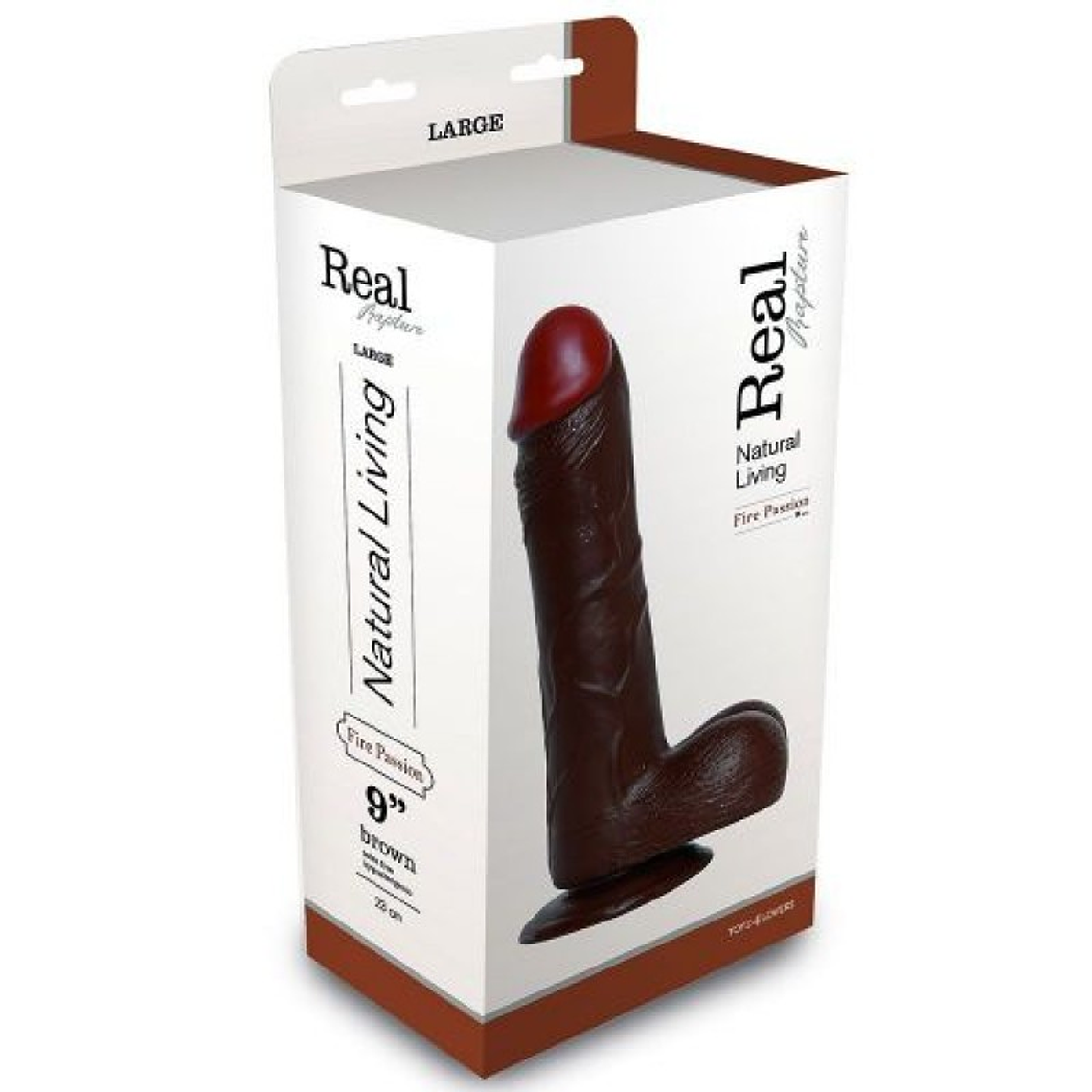 DILDO REALÍSTICO REAL RAPTURE FIRE PASSION 9'' NEGRO 3