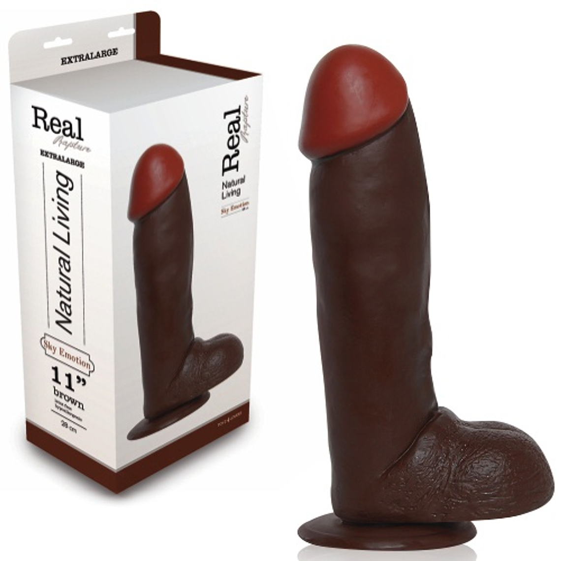 DILDO REALÍSTICO REAL RAPTURE SKY EMOTION 11'' NEGRO 2