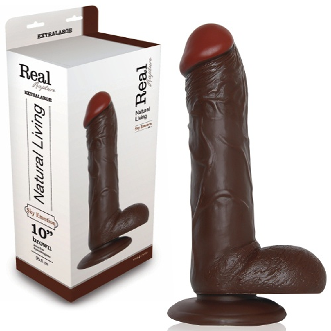 DILDO REALÍSTICO REAL RAPTURE SKY EMOTION 10'' NEGRO 2
