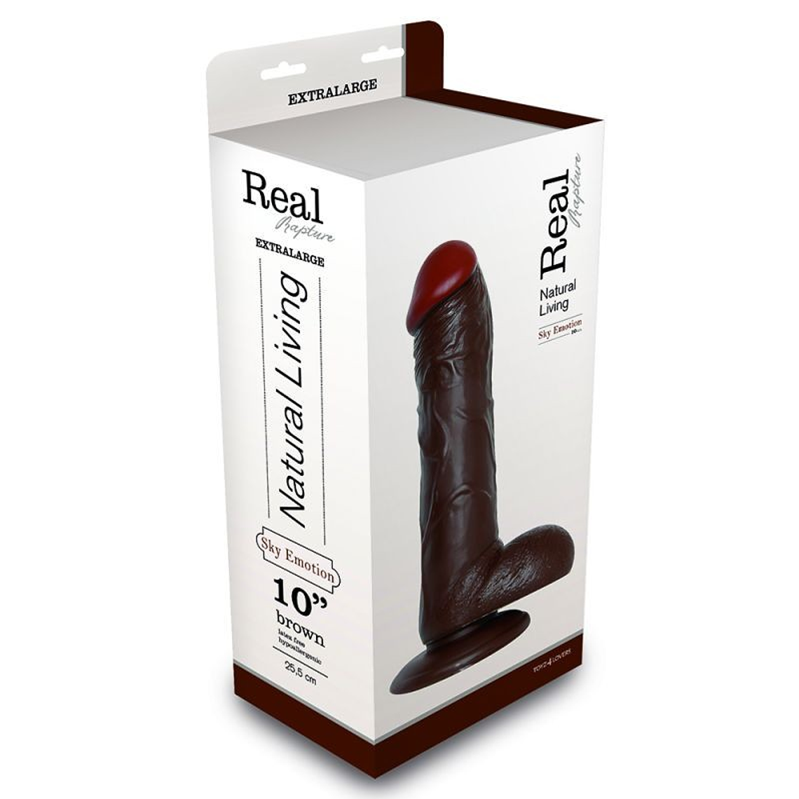 DILDO REALÍSTICO REAL RAPTURE SKY EMOTION 10'' NEGRO 3