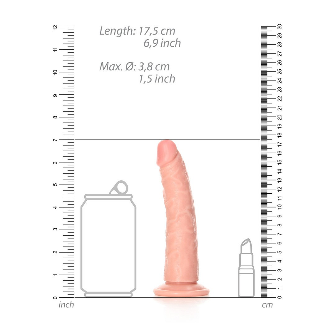 DILDO SLIM REALISTIC 6 /15,5 CM FLESH REALROCK 6