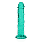 DILDO STRAIGHT REALISTIC CRYSTAL CLEAR 6 /14,5 CM VERDE REALROCK - thumbnail 1