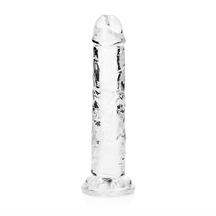 DILDO STRAIGHT REALISTIC CRYSTAL CLEAR 6 /14,5 CM TRANSPARENTE REALROCK 3
