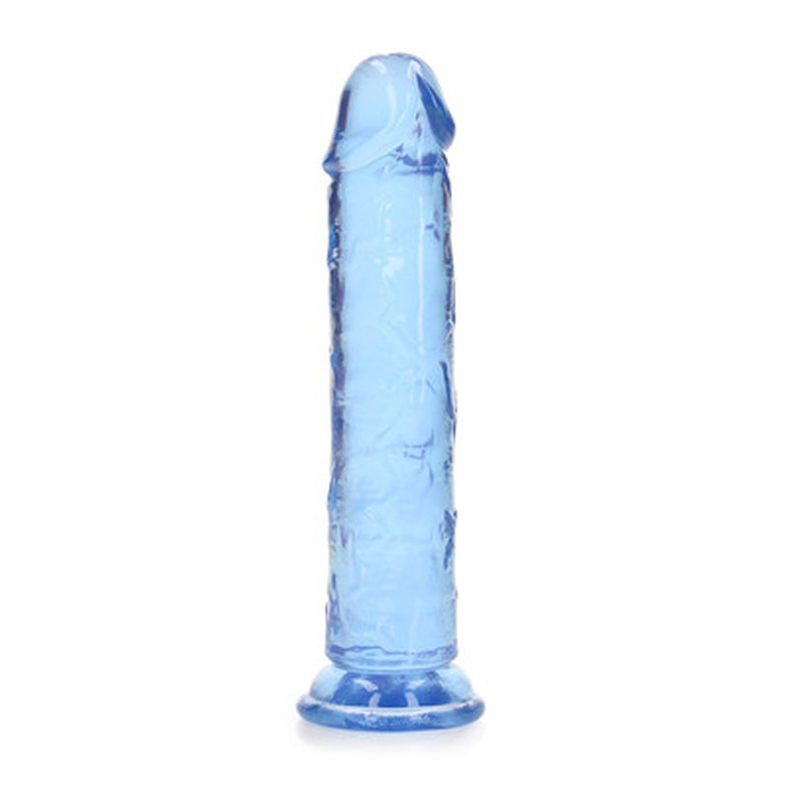 DILDO STRAIGHT REALISTIC CRYSTAL CLEAR 7 /18 CM AZUL REALROCK 1