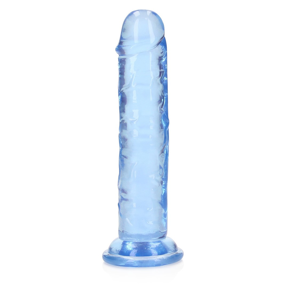 DILDO STRAIGHT REALISTIC CRYSTAL CLEAR 6 /14,5 CM AZUL REALROCK 4