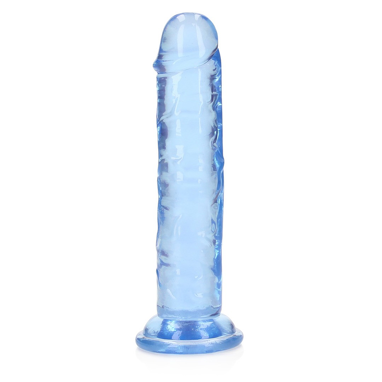 DILDO STRAIGHT REALISTIC CRYSTAL CLEAR 6 /14,5 CM AZUL REALROCK 4