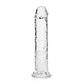 DILDO STRAIGHT REALISTIC CRYSTAL CLEAR 7 /18 CM TRANSPARENTE REALROCK - thumbnail 1