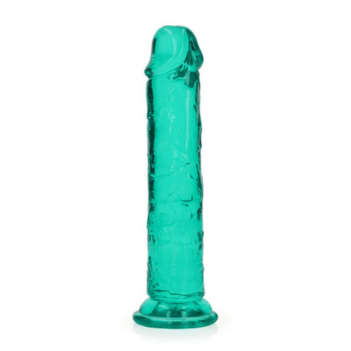 DILDO STRAIGHT REALISTIC CRYSTAL CLEAR 7 /18 CM VERDE REALROCK 1