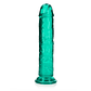DILDO STRAIGHT REALISTIC CRYSTAL CLEAR 9 /23 CM VERDE REALROCK - Thumbnail 3