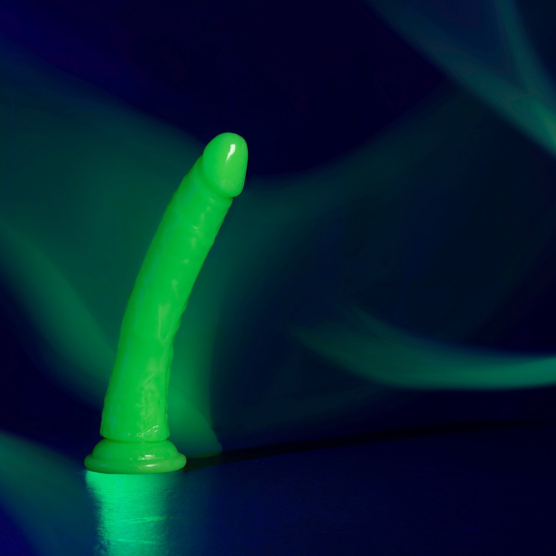 DILDO SLIM REALISTIC GLOW IN THE DARK 9'' / 22,5 CM REALROCK 6