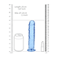 DILDO STRAIGHT REALISTIC CRYSTAL CLEAR 7 /18 CM AZUL REALROCK - thumbnail 6