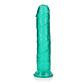 DILDO STRAIGHT REALISTIC CRYSTAL CLEAR 9 /23 CM VERDE REALROCK - Thumbnail 4