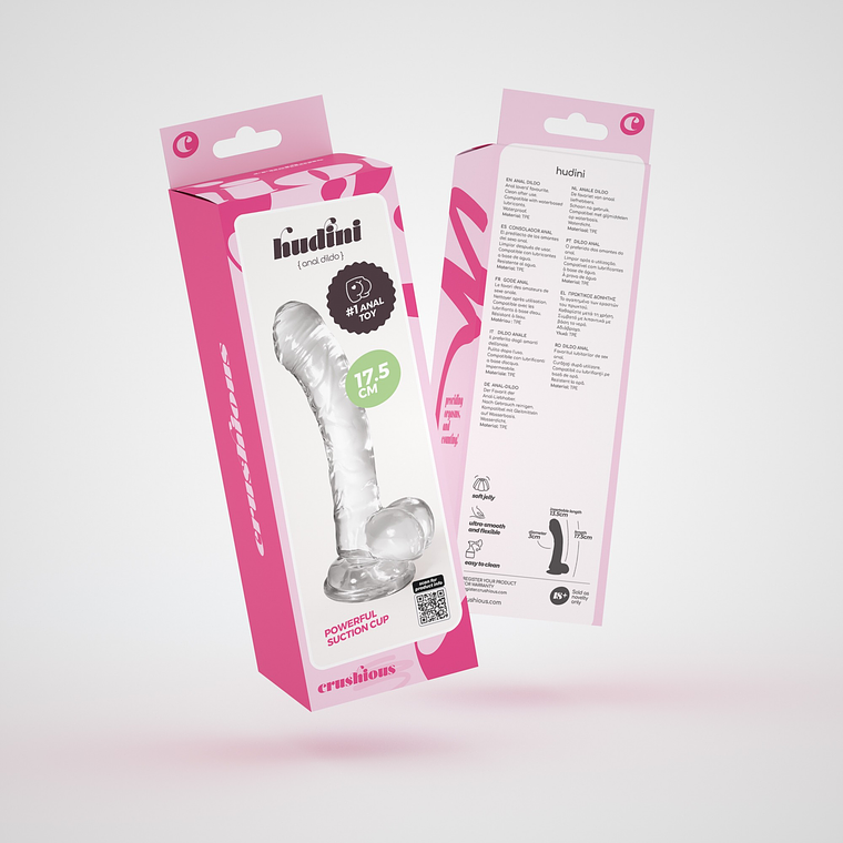 HUDINI DILDO ANAL JELLY TRANSPARENTE CRUSHIOUS 7