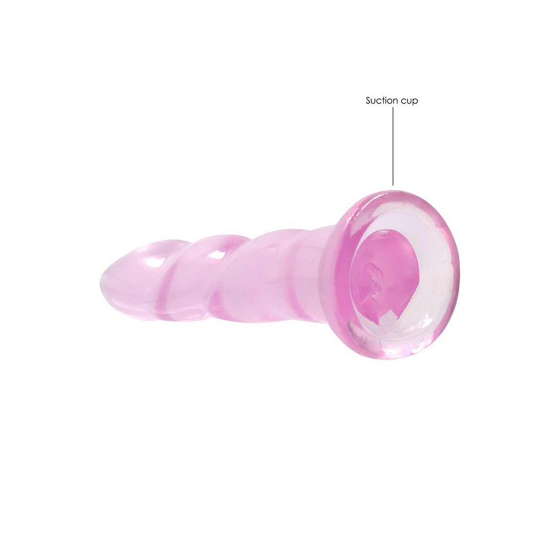 DILDO NON-REALISTIC CRYSTAL CLEAR 7 /17 CM ROSA REALROCK 3