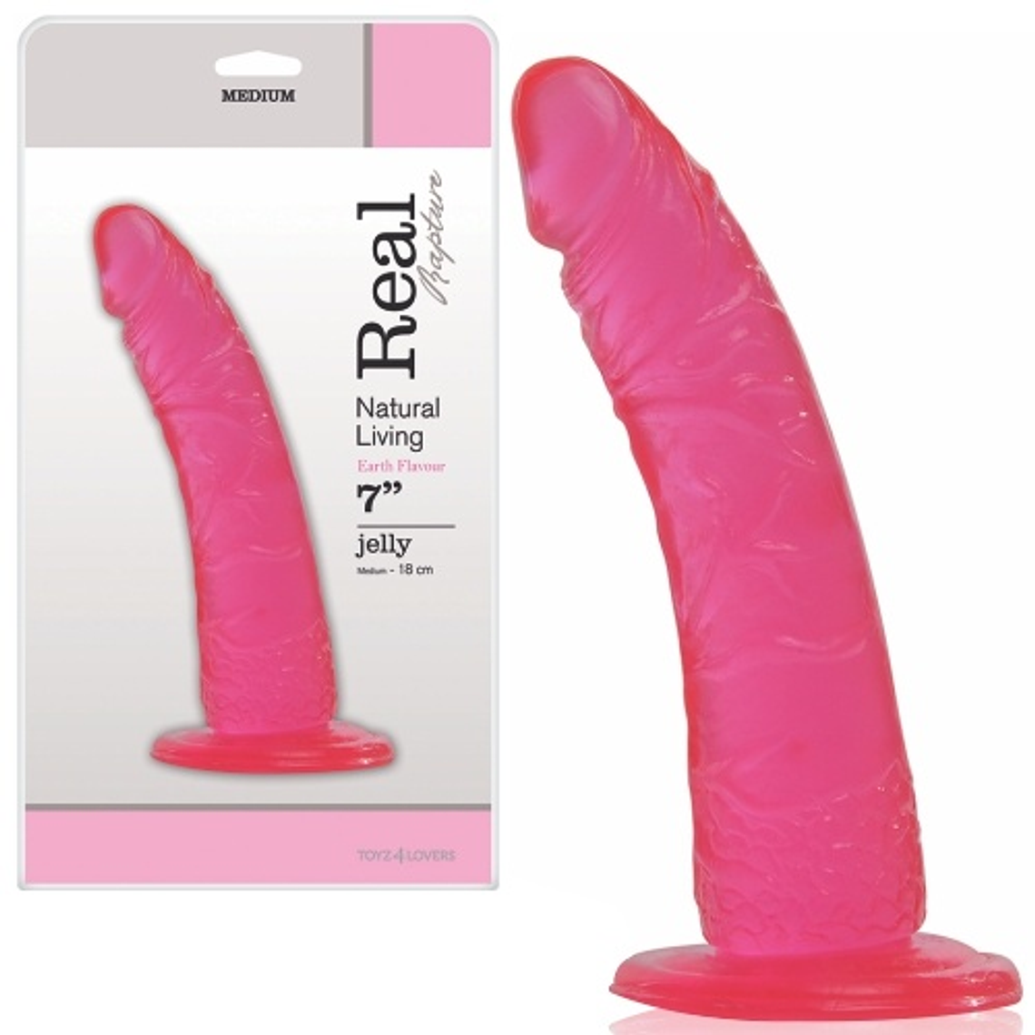 DILDO REAL RAPTURE EARTH FLAVOUR 7'' ROSA 2