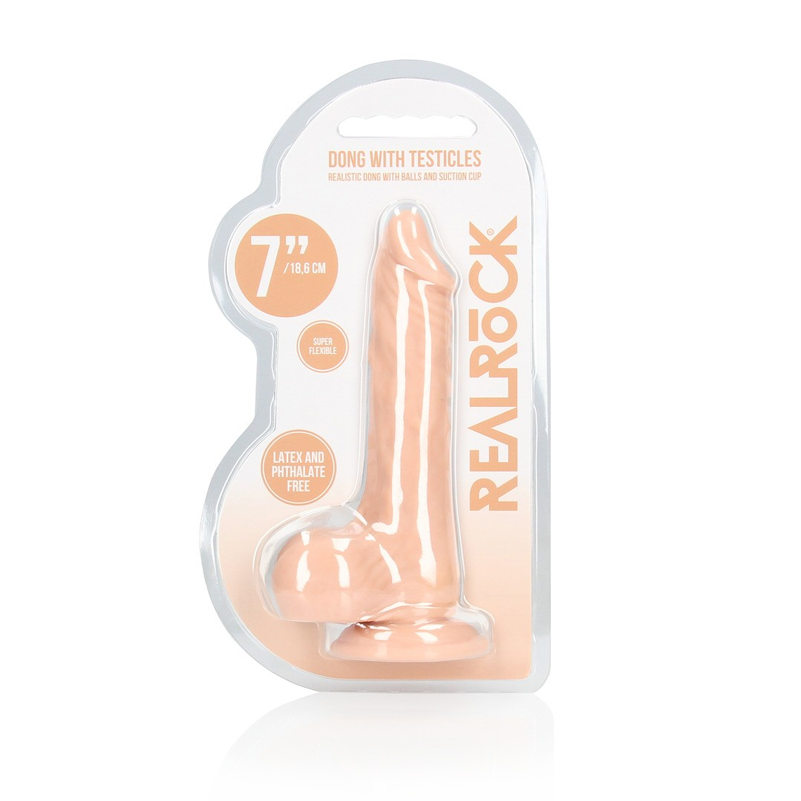 DILDO COM TESTÍCULOS 7 / 17 CM REALROCK 2