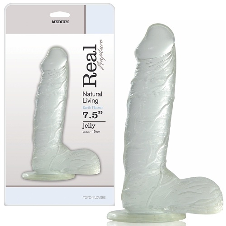 DILDO REAL RAPTURE EARTH FLAVOUR 7.5'' TRANSPARENTE 2