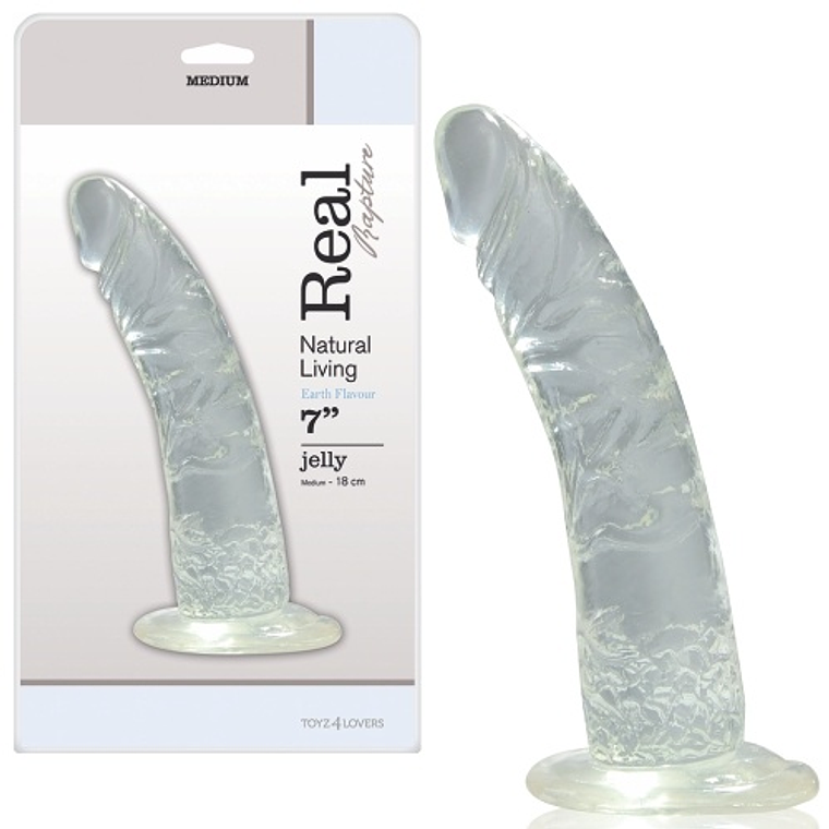 DILDO REAL RAPTURE EARTH FLAVOUR 7'' TRANSPARENTE 2