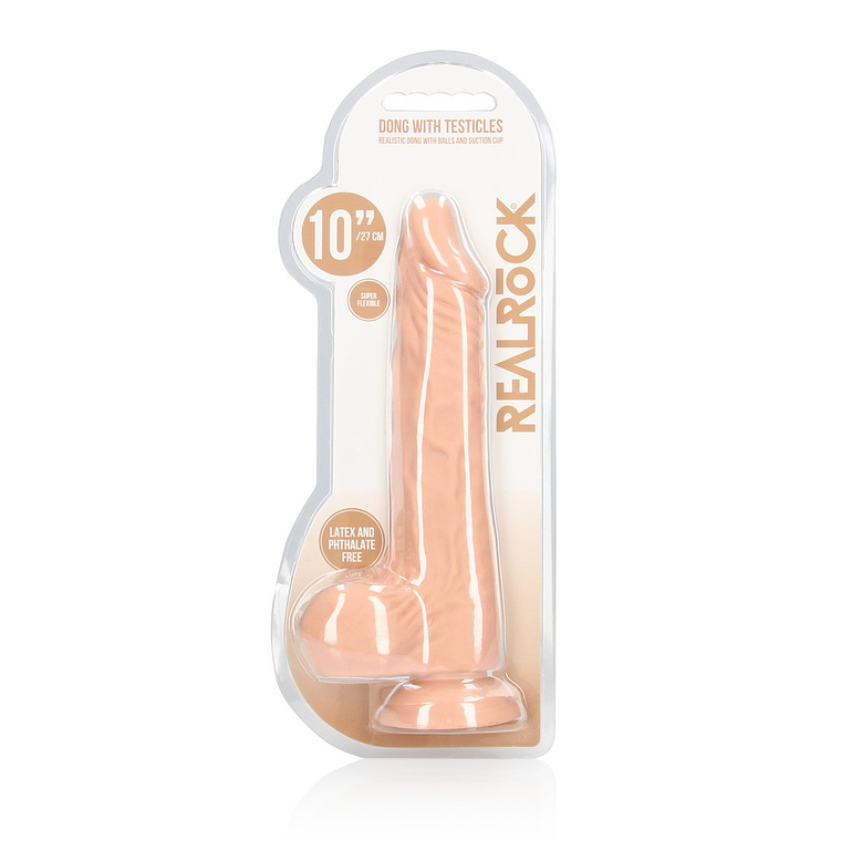 DILDO COM TESTÍCULOS 10 / 27 CM REALROCK 2