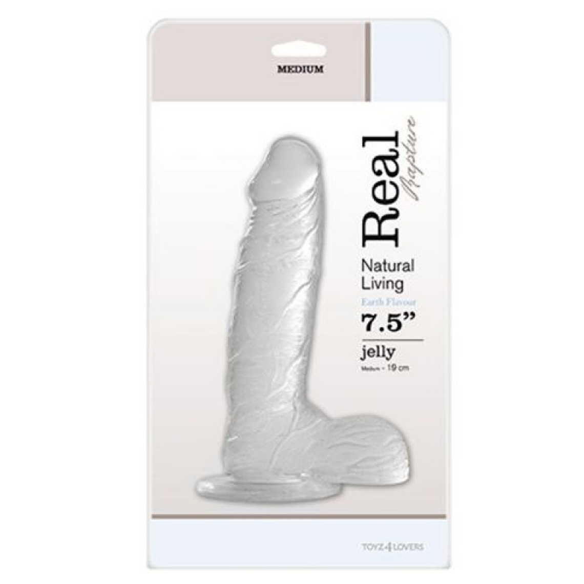 DILDO REAL RAPTURE EARTH FLAVOUR 7.5'' TRANSPARENTE 3