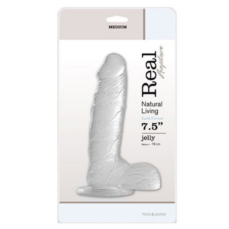 DILDO REAL RAPTURE EARTH FLAVOUR 7.5'' TRANSPARENTE 3