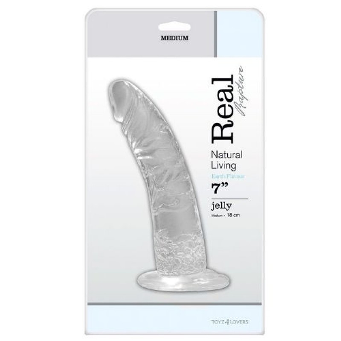 DILDO REAL RAPTURE EARTH FLAVOUR 7'' TRANSPARENTE 3