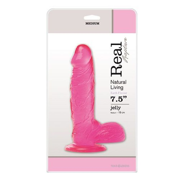 DILDO REAL RAPTURE EARTH FLAVOUR 7.5'' ROSA 3