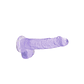DILDO REALISTA COM TESTÍCULOS CRYSTAL CLEAR 6 /15 CM ROXO REALROCK - vignette 4