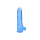 DILDO REALISTA COM TESTÍCULOS CRYSTAL CLEAR 10 /25,4 CM AZUL REALROCK - vignette 4